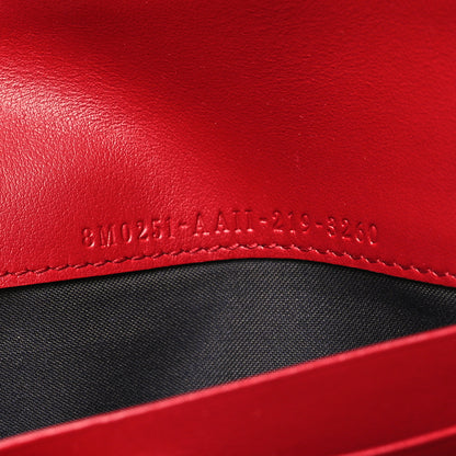 Fendi Vitello Cruise F is Fendi Bi-Color FF 1974 Embossed Continental Envelope Wallet Maya Black Fragola 7 of 9