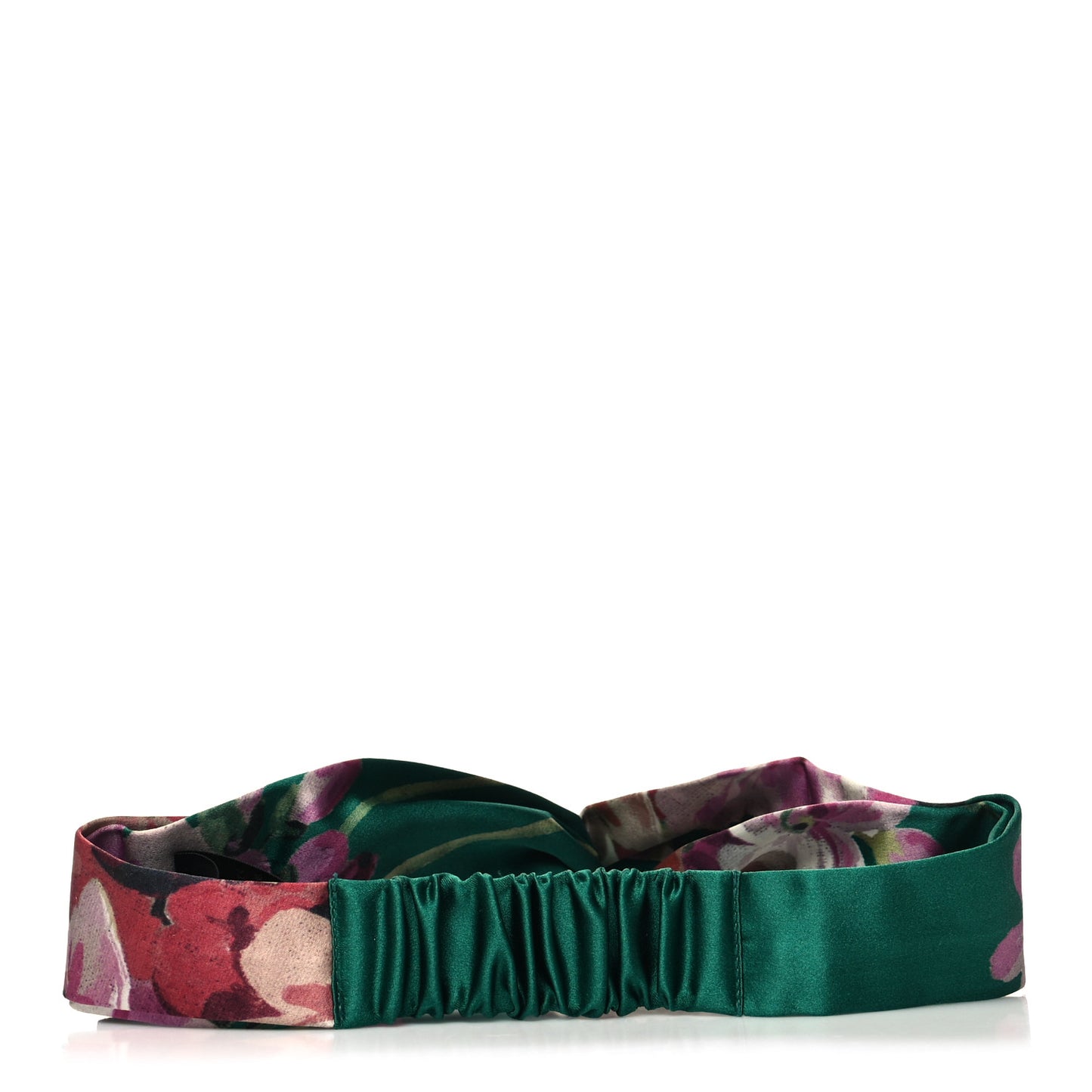 Silk Blooms Print Duchesse Headband Grass