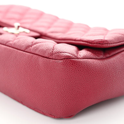 Chanel Caviar Quilted Jumbo Easy Flap Dark Pink 11 of 11