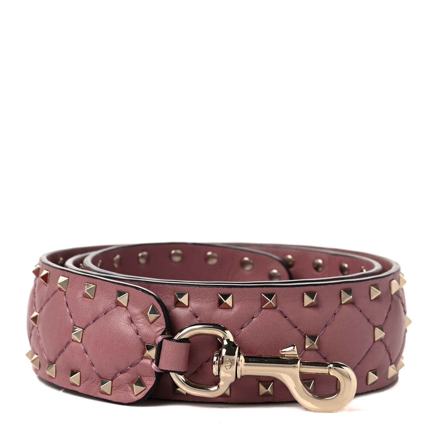 Valentino Garavani Lambskin Rockstud Spike Shoulder Strap Antique Rose 1 of 4