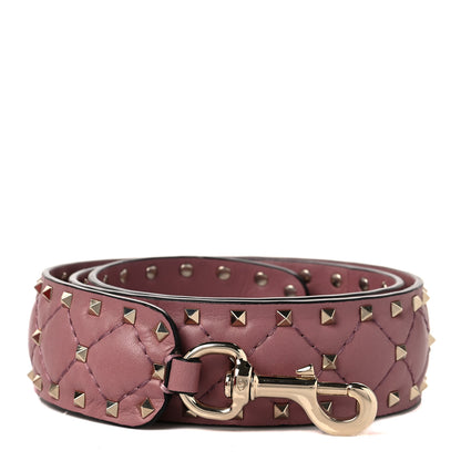 Valentino Garavani Lambskin Rockstud Spike Shoulder Strap Antique Rose 1 of 4