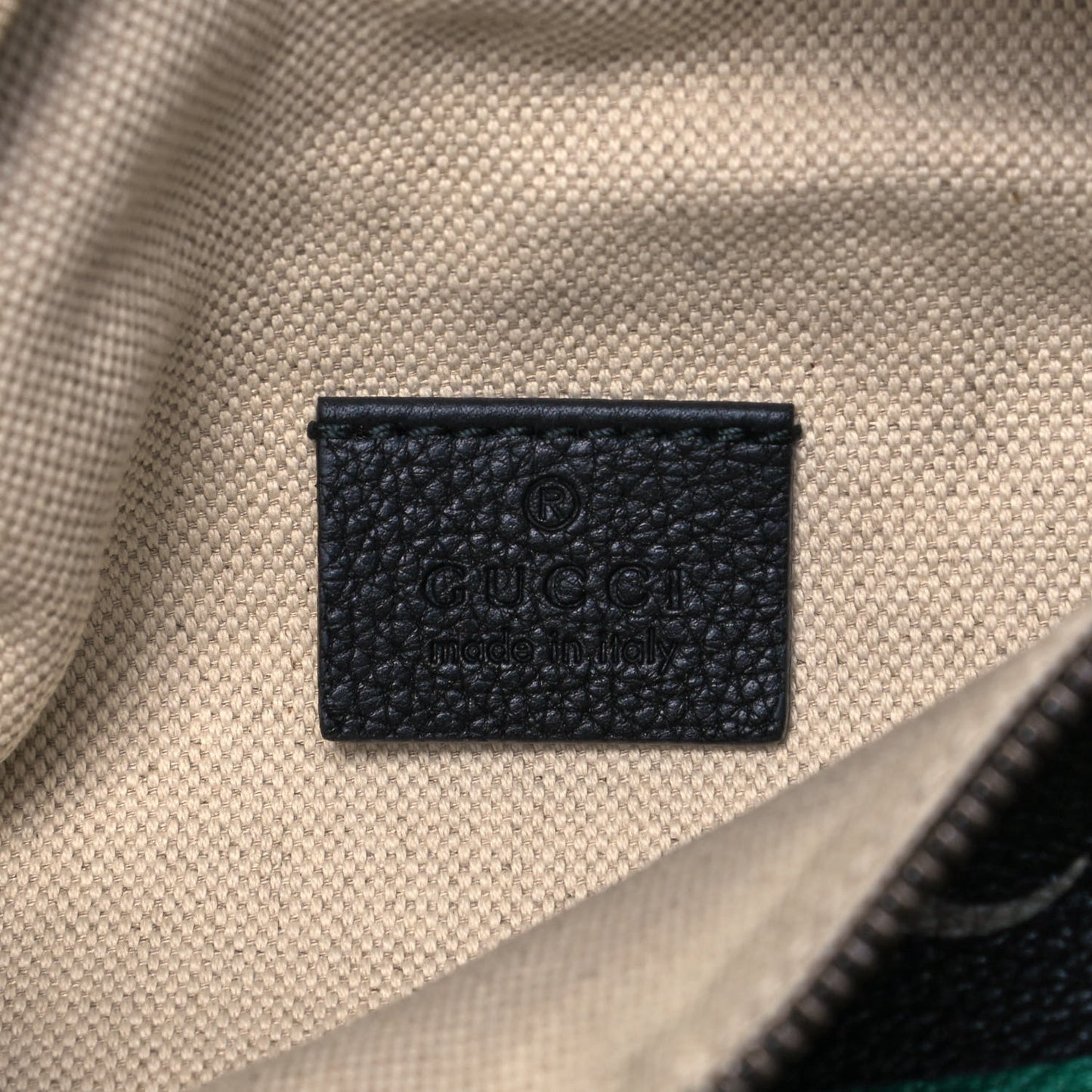 Grained Calfskin Small Logo Belt Bag Black
