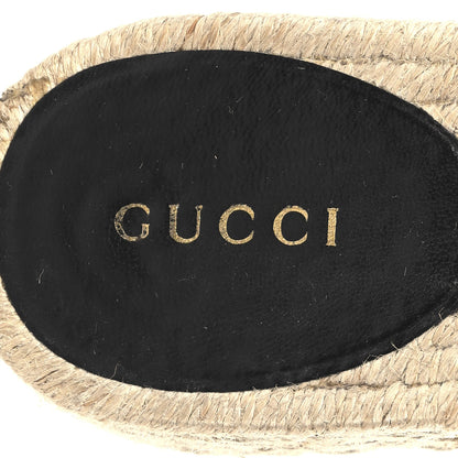 Gucci Nappa Matelasse GG Marmont Platform Espadrille Slide Sandals 36 Black 9 of 9