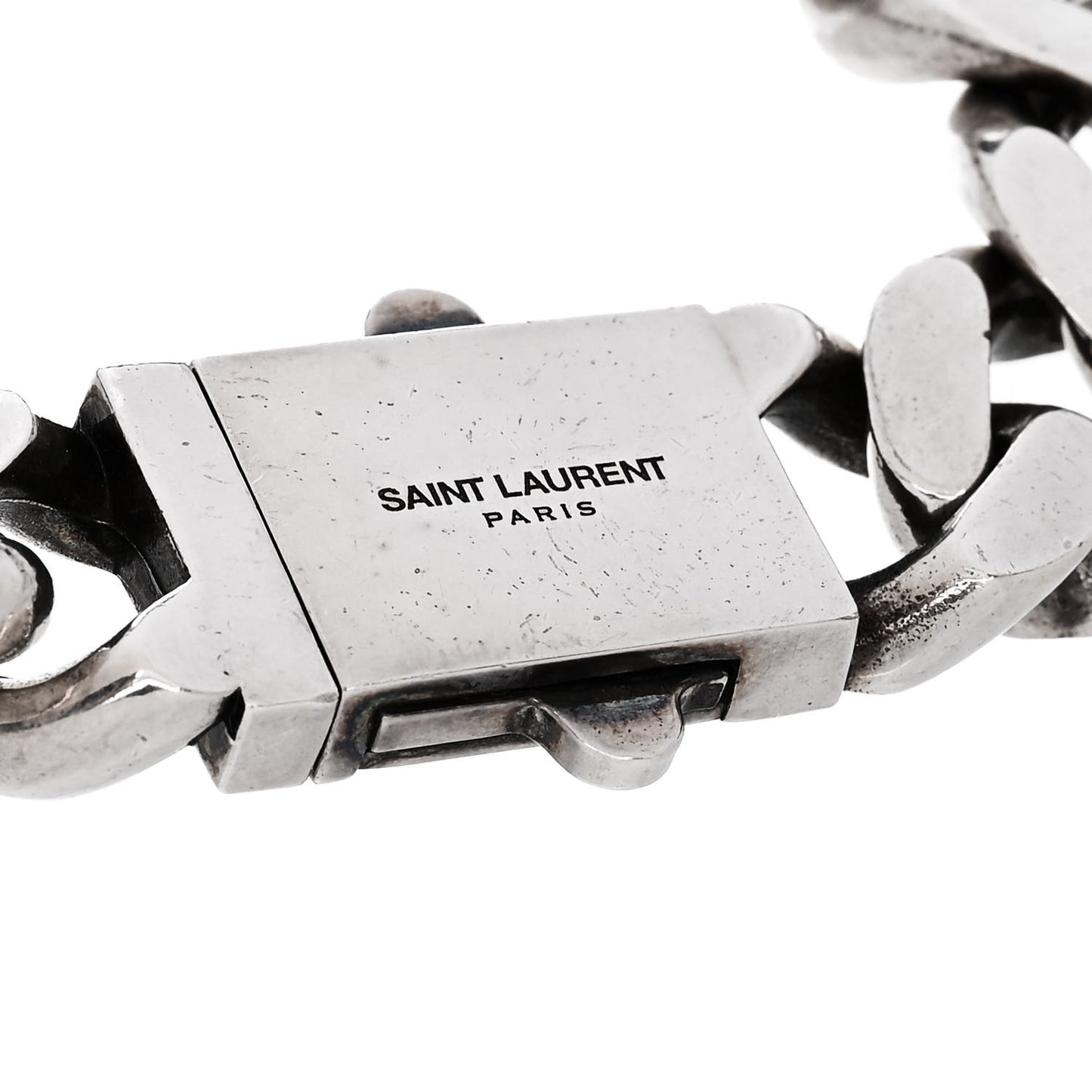 Metal Curb Chain Bracelet Oxidized Silver