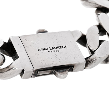 Saint Laurent Metal Curb Chain Bracelet Oxidized Silver 4 of 4