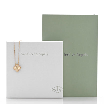 Van Cleef & Arpels 18K Yellow Gold Guilloche Vintage Alhambra Pendant Necklace 5 of 5