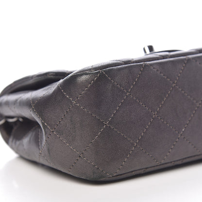 Chanel Metallic Lambskin Quilted Mini Square Flap Grey 5 of 19