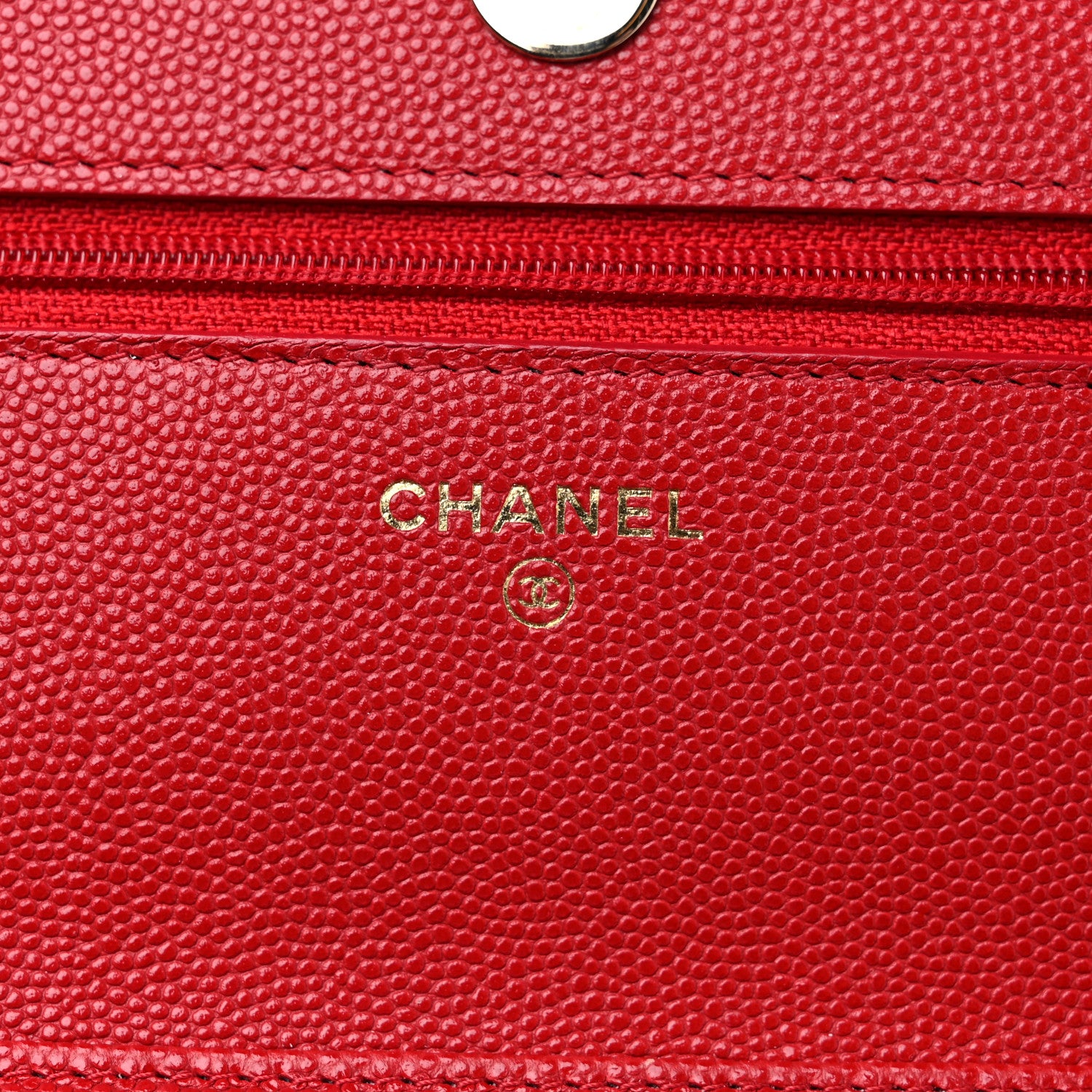 Chanel Caviar Quilted Wallet on Chain WOC Red 6 of 11