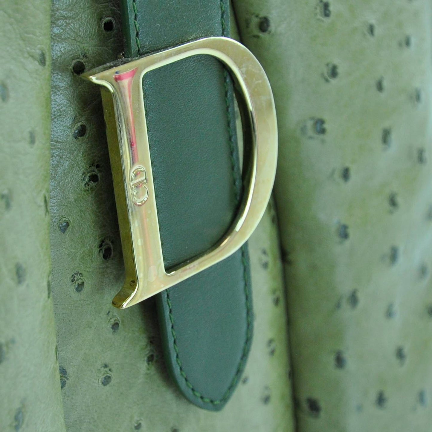 Ostrich Saddle Bowler Green