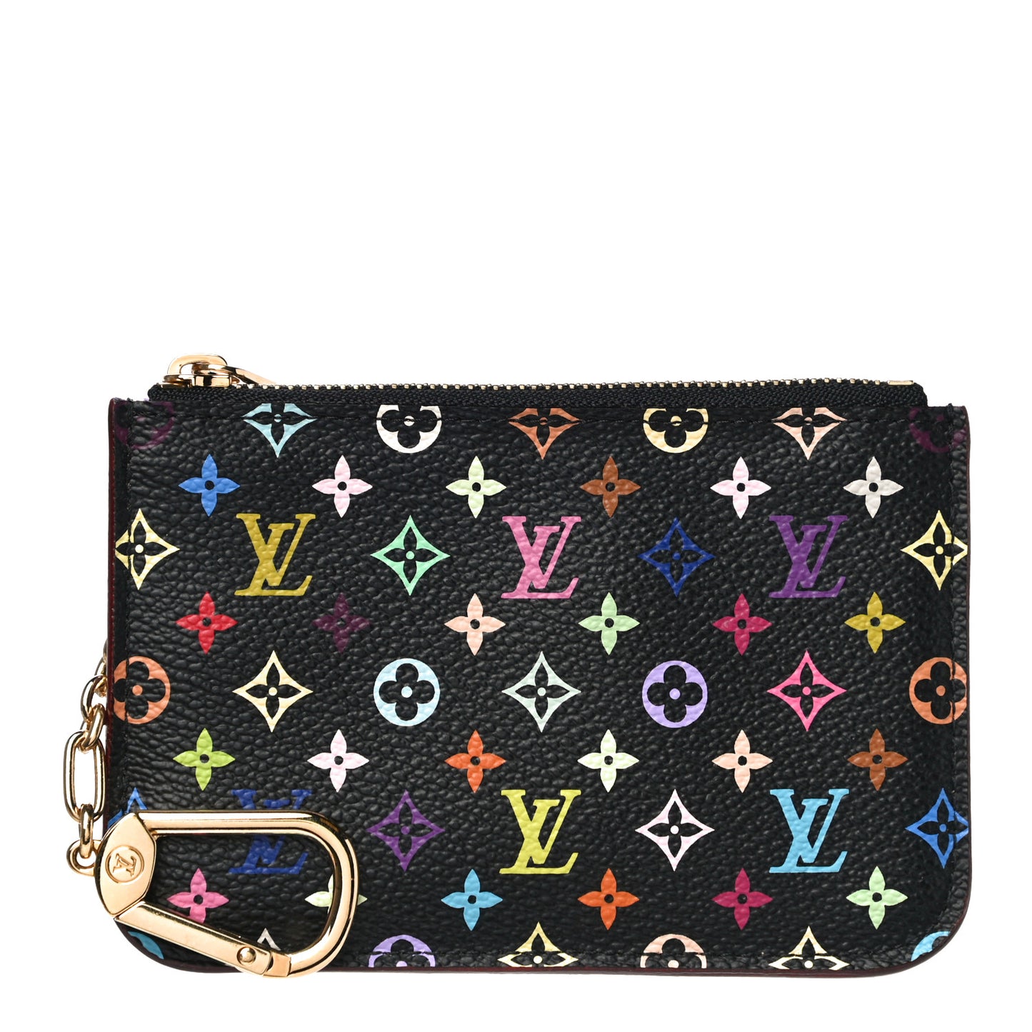 Monogram Multicolor Key Pouch Black Violet