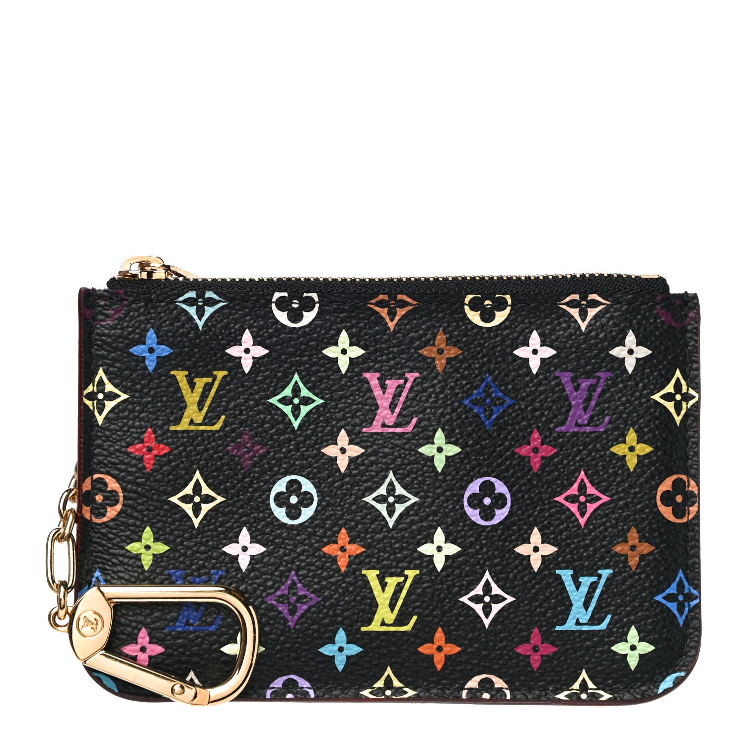 Louis Vuitton Monogram Multicolor Key Pouch Black Violet 1 of 9