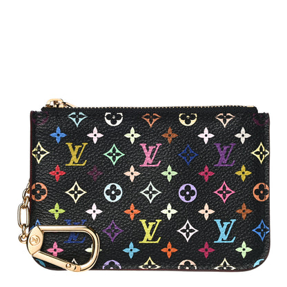 Louis Vuitton Monogram Multicolor Key Pouch Black Violet 1 of 9