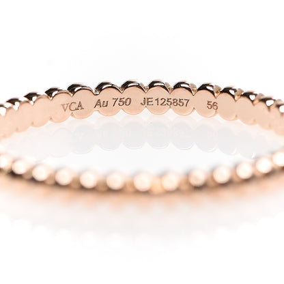 Van Cleef & Arpels 18K Rose Gold Small Perlee Ring 56 7.5 3 of 3