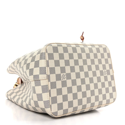 Louis Vuitton Damier Azur Braided Neonoe MM Peach Cream 4 of 11