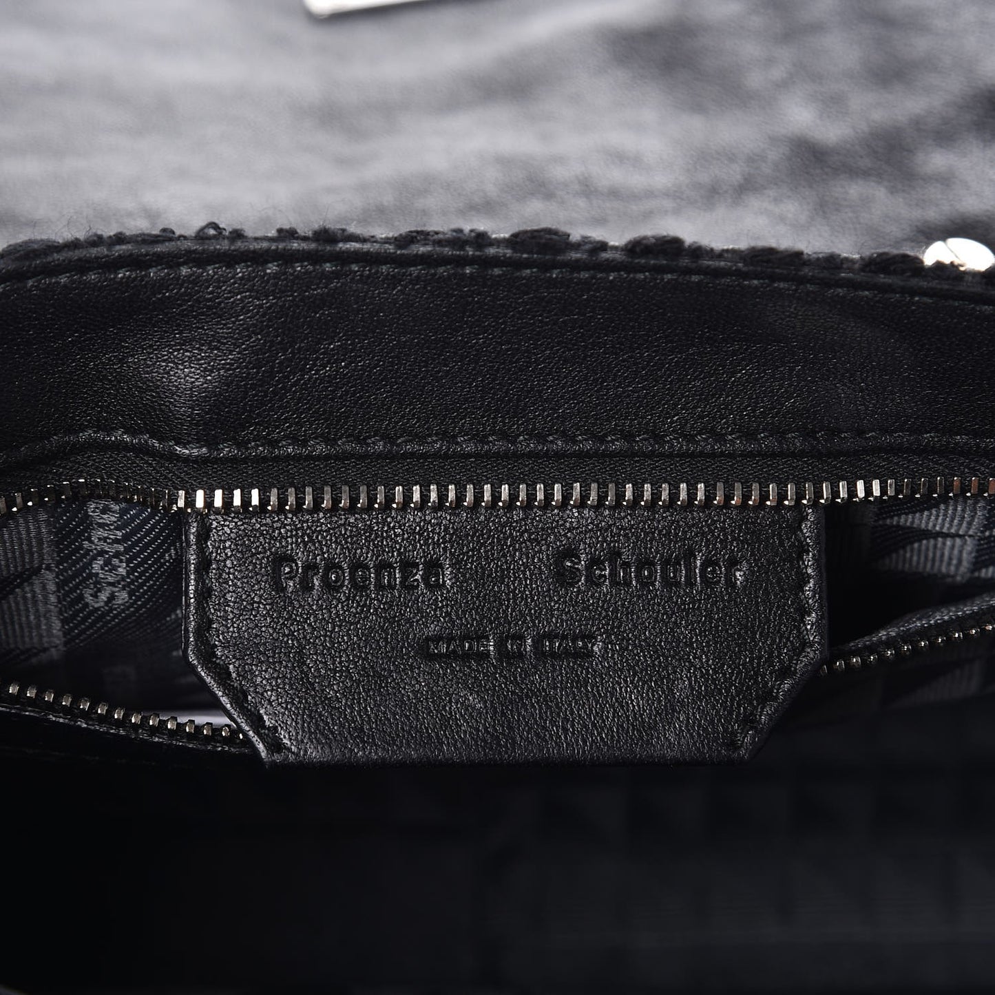 Lorma Tweed Lambskin Tiny PS1 Satchel Black