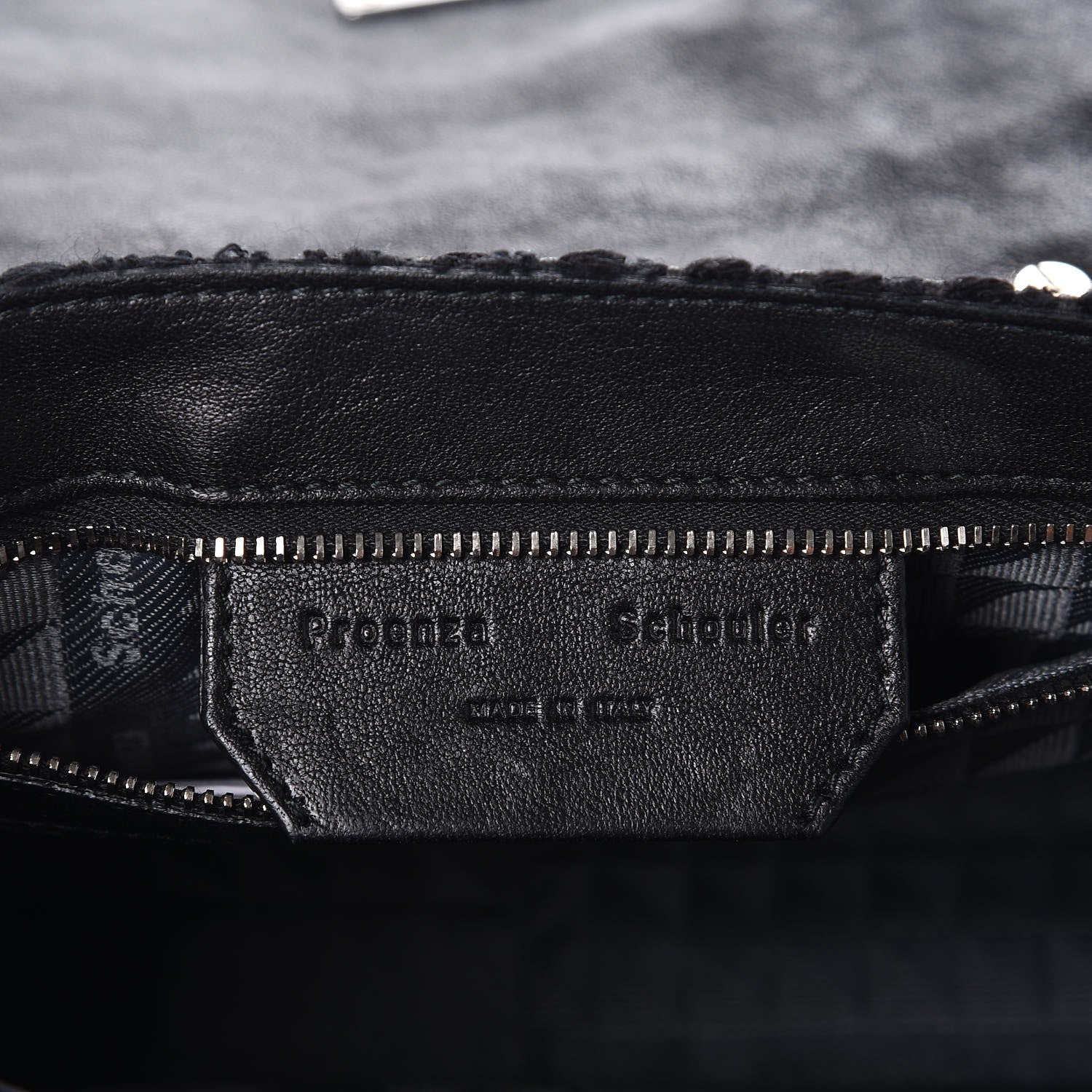Proenza Schouler Lorma Tweed Lambskin Tiny PS1 Satchel Black 6 of 7