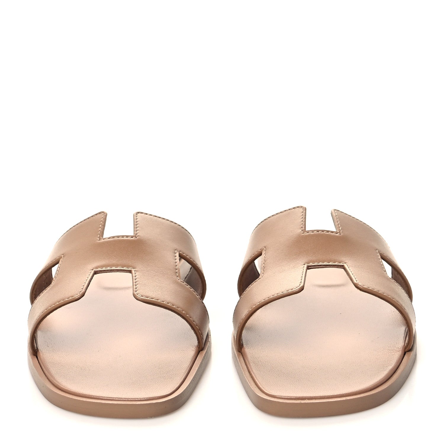 Hermes Box Calfskin Oran Sandals 40 Bois De Santal 2 of 8