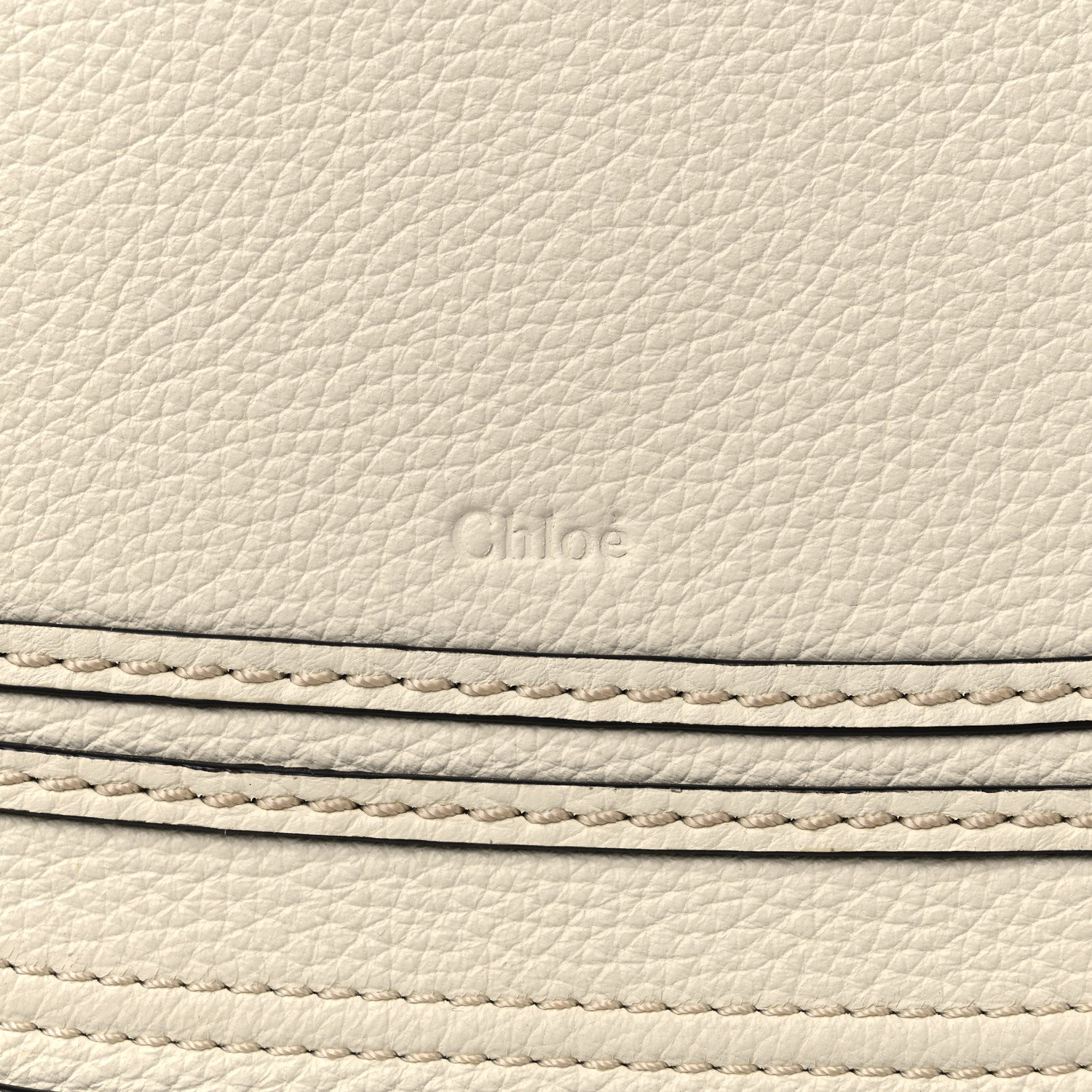 Chloe Raffia Small Grain Calfskin Medium Marcie Basket White 6 of 11