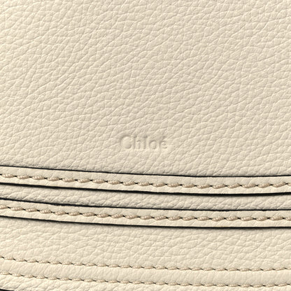 Chloe Raffia Small Grain Calfskin Medium Marcie Basket White 6 of 11