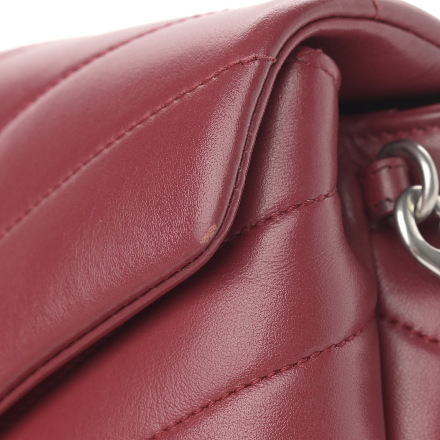 Calfskin Y Quilted Monogram Toy Loulou Crossbody Bag Rouge