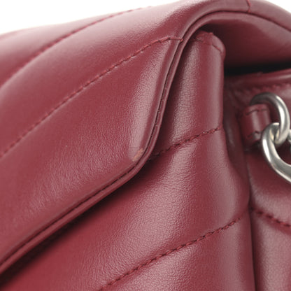 Saint Laurent Calfskin Y Quilted Monogram Toy Loulou Crossbody Bag Rouge 10 of 12