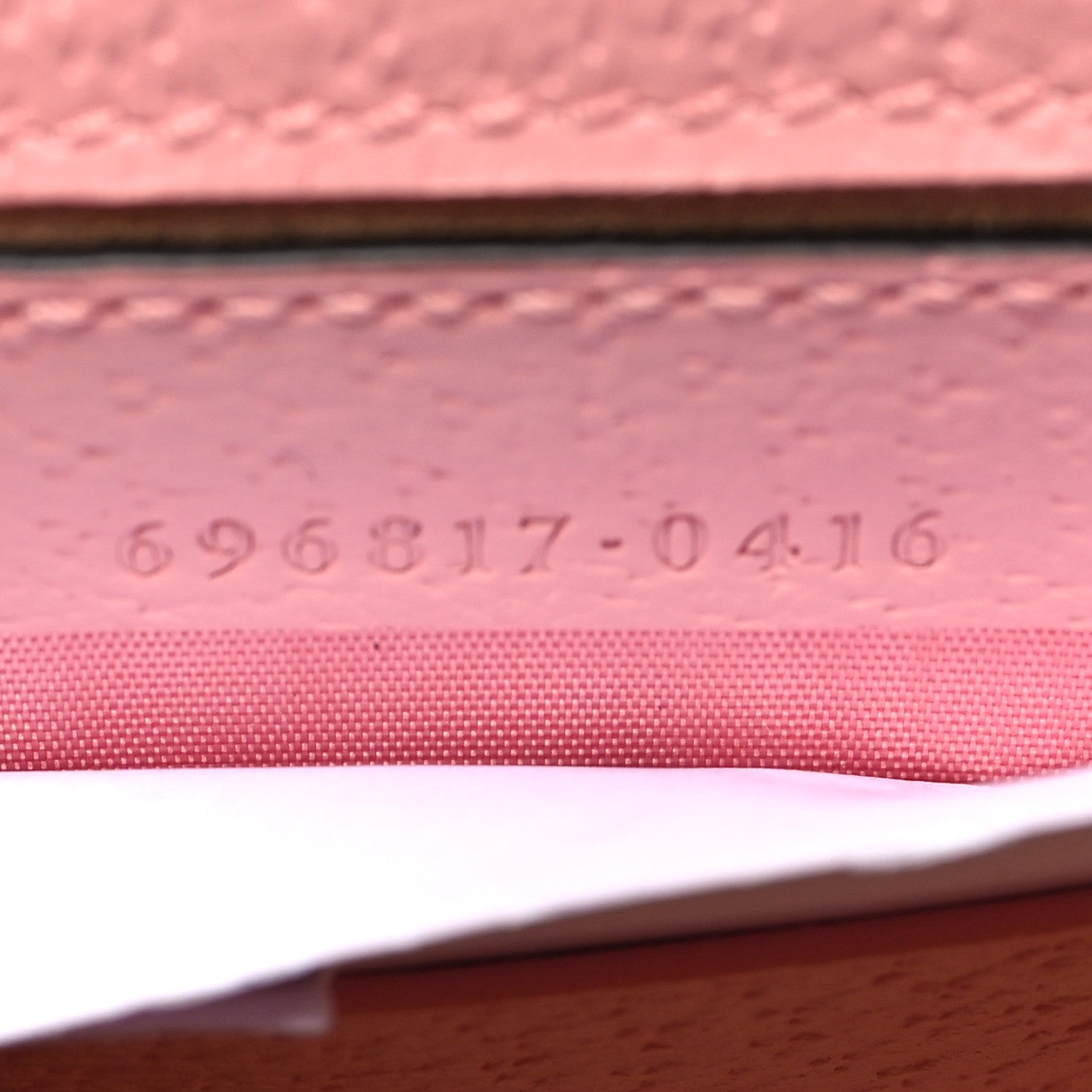 Gucci Textured Dollar Calfskin Diana Chain Wallet Wild Rose 7 of 10