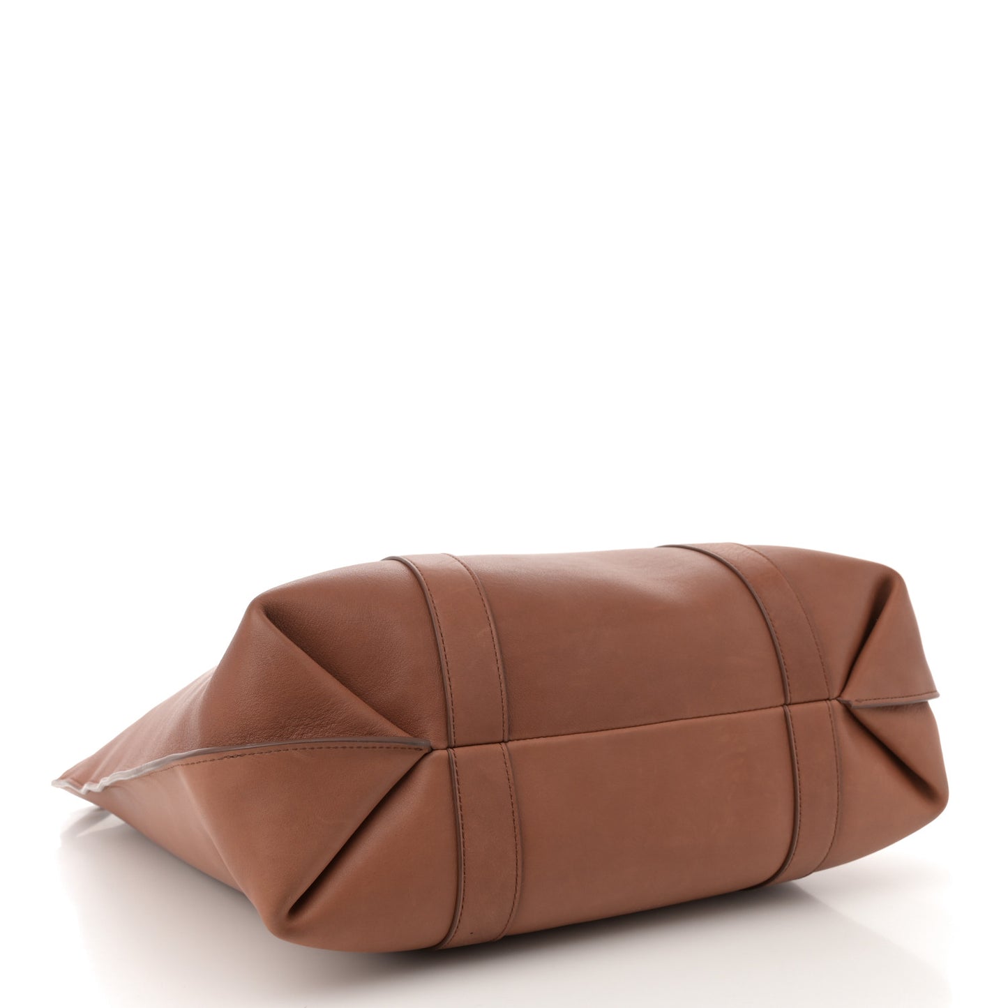 Polished Saddle Calfskin Dante Tote Dark Cuir