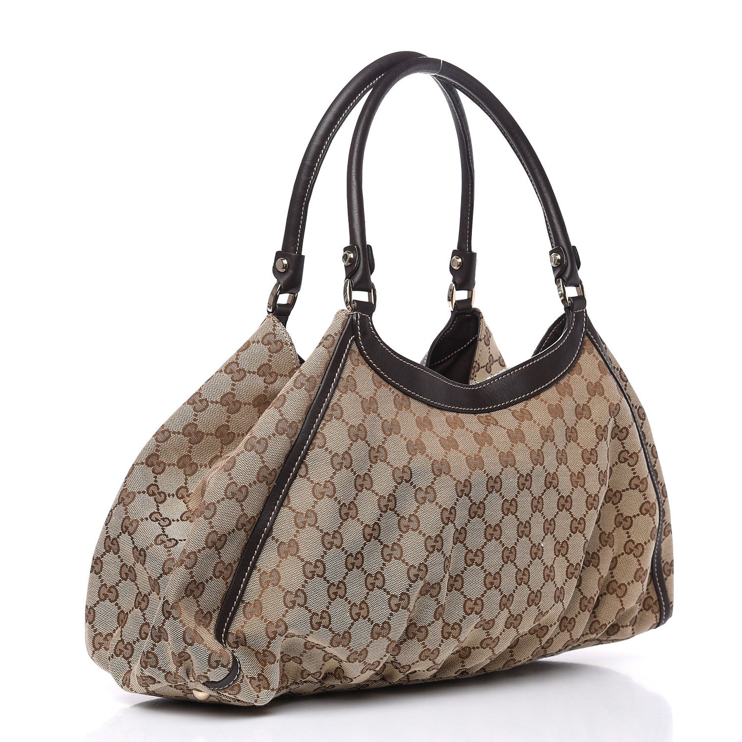 Monogram Large D Gold Hobo Dark Brown
