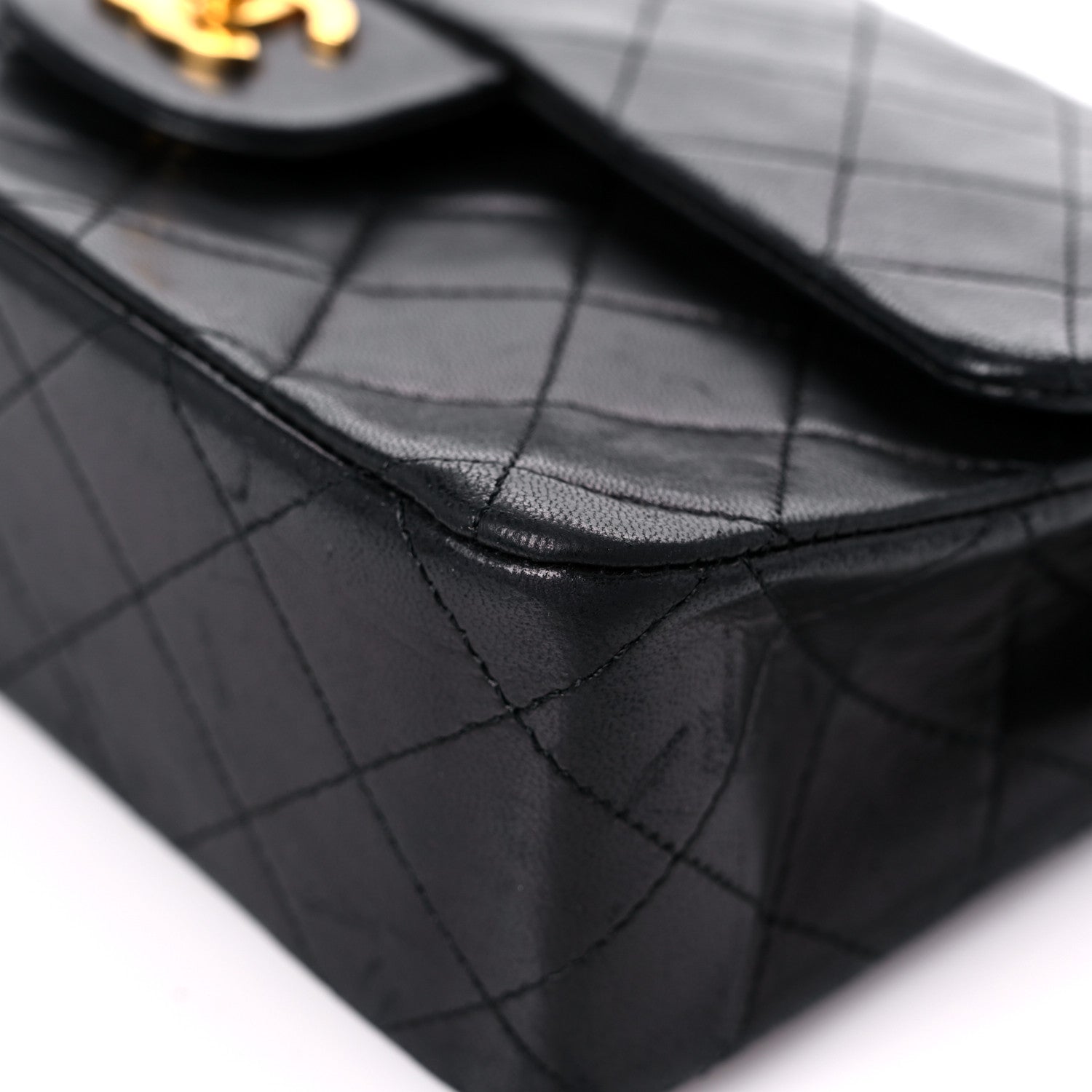 Chanel Lambskin Quilted Small Double Flap Black 10 of 19