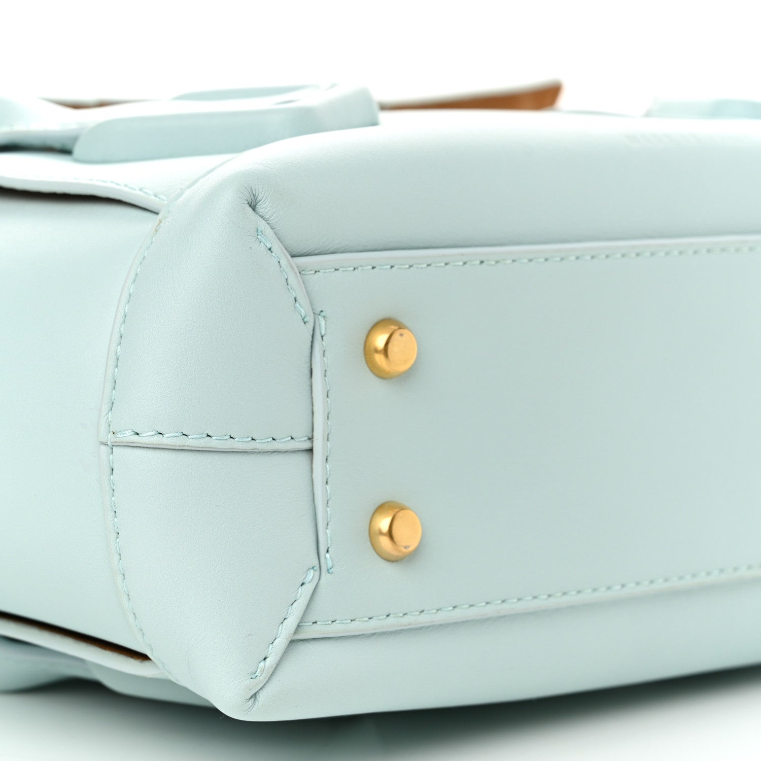 Bottega Veneta French Calfskin Maxi Intrecciato Small Arco Pale Blue 9 of 11
