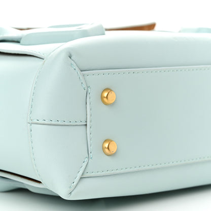 Bottega Veneta French Calfskin Maxi Intrecciato Small Arco Pale Blue 9 of 11