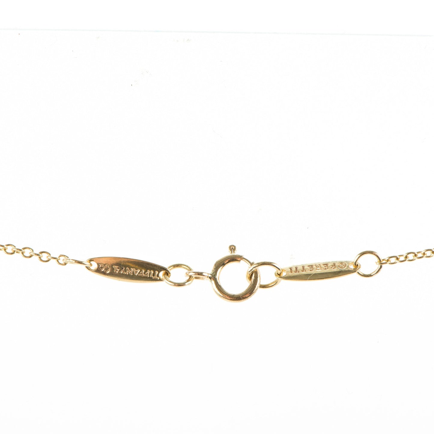 18K Yellow Gold Yellow Diamond Elsa Peretti Open Heart Pendant Necklace