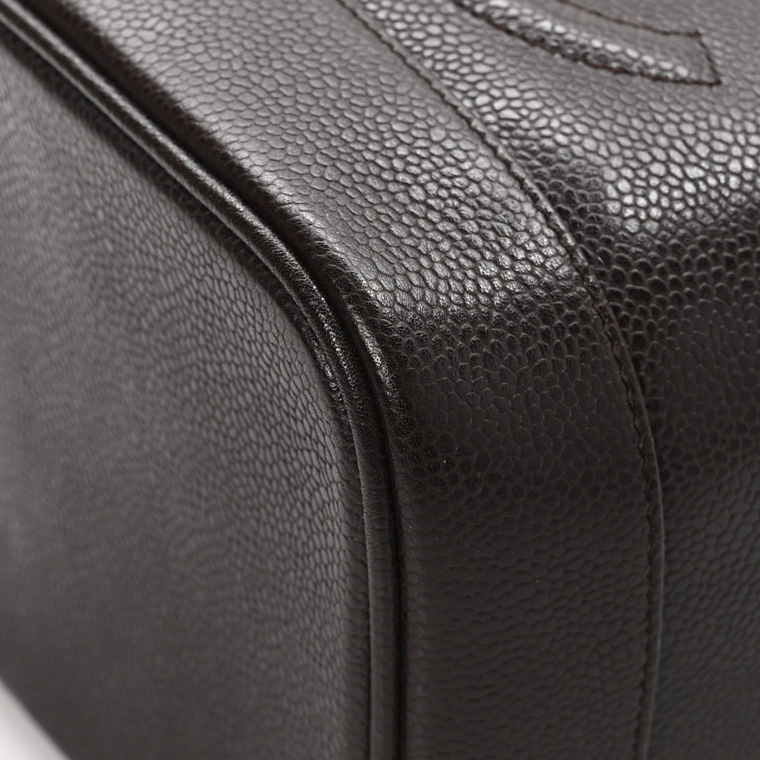 Chanel Caviar Vanity Cosmetic Case Brown 11 of 13