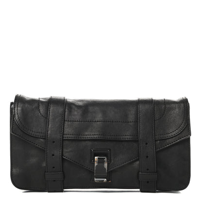 Proenza Schouler Lambskin PS1 Pochette Clutch Black 1 of 9