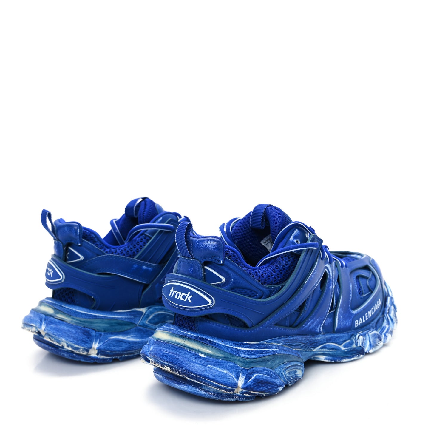 Mesh Nylon Womens Track Sneakers 37 Faded Blue