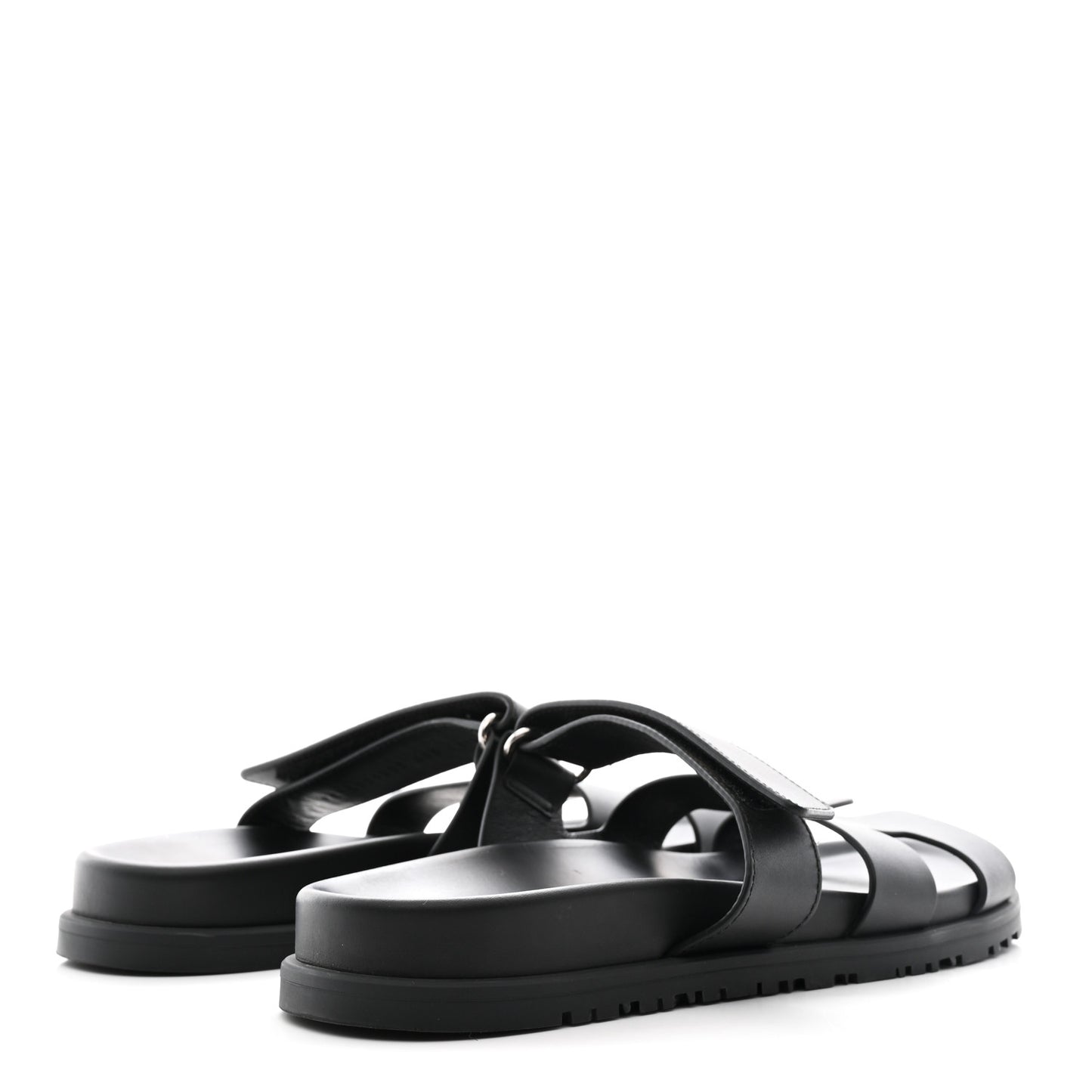 Calfskin Womens Chypre Sandals 40.5 Black