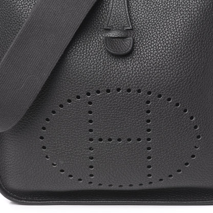 Hermes Taurillon Clemence Evelyne III PM Plomb 7 of 9