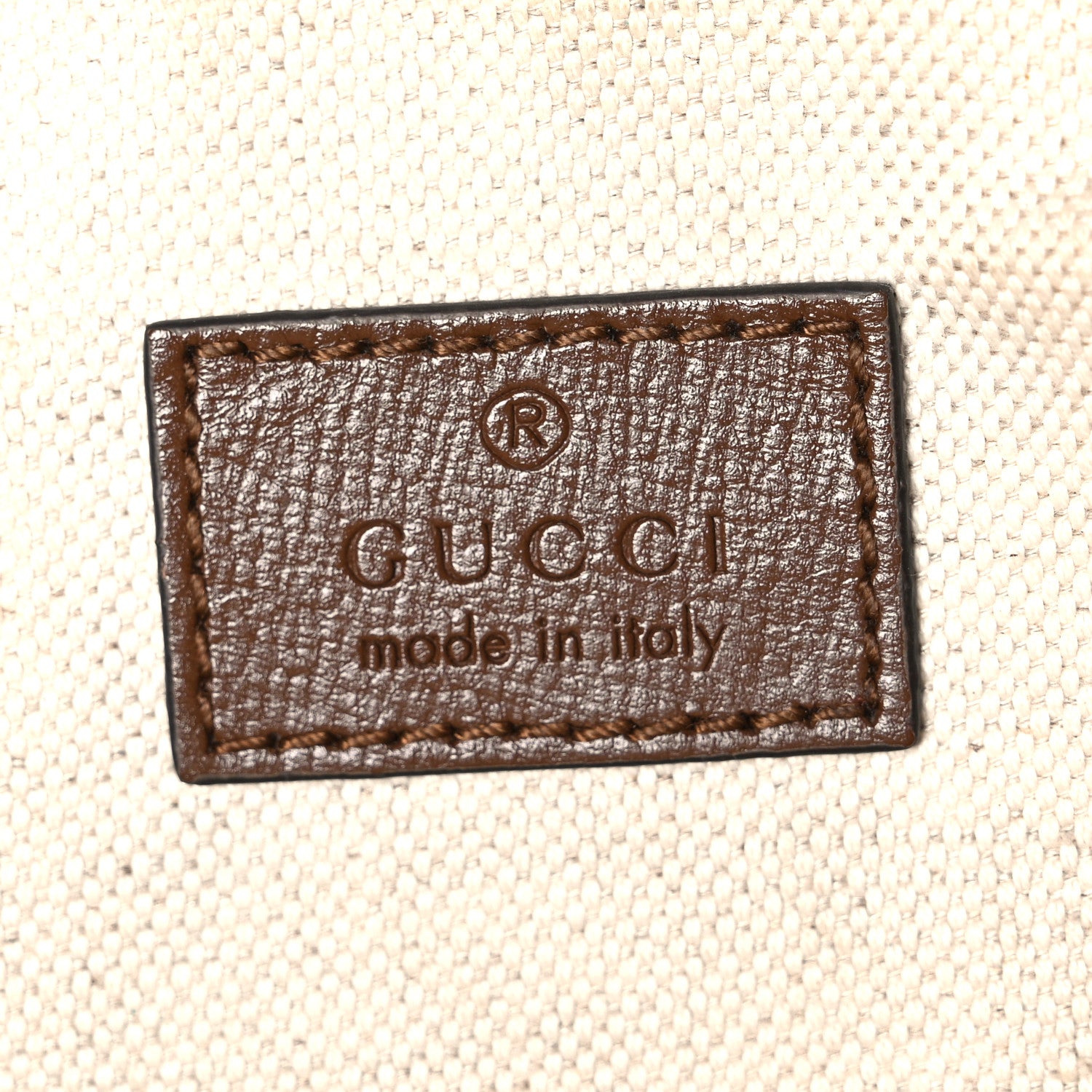 Gucci GG Supreme Monogram Textured Calfskin Retro Interlocking G Belt Bag Beige Ebony Brown Sugar 5 of 9