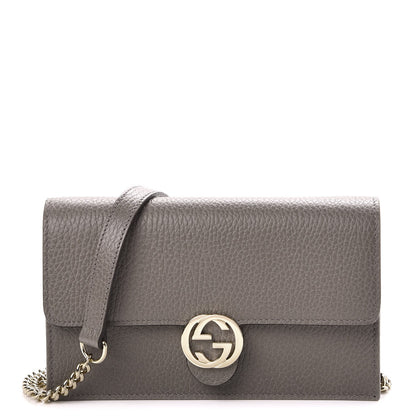 Gucci Dollar Calfskin Interlocking G Chain Wallet Loess 1 of 8