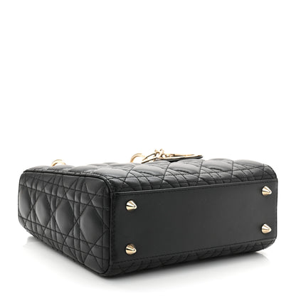 Christian Dior Lambskin Cannage Small My ABCDior Lady Dior Black 4 of 12
