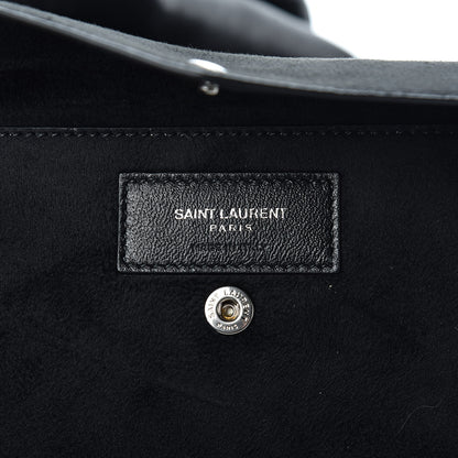 Saint Laurent Lambskin Teddy Drawstring Bag Black 6 of 10