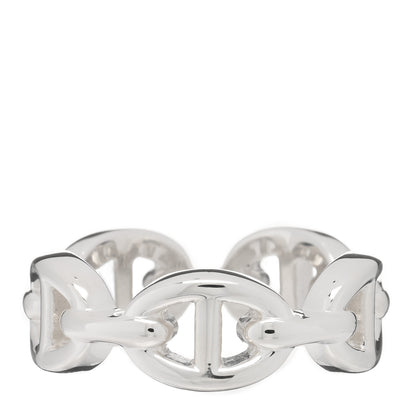 Hermes Sterling Silver PM Chaine d'Ancre Enchainee Band Ring 51 5.75 1 of 4