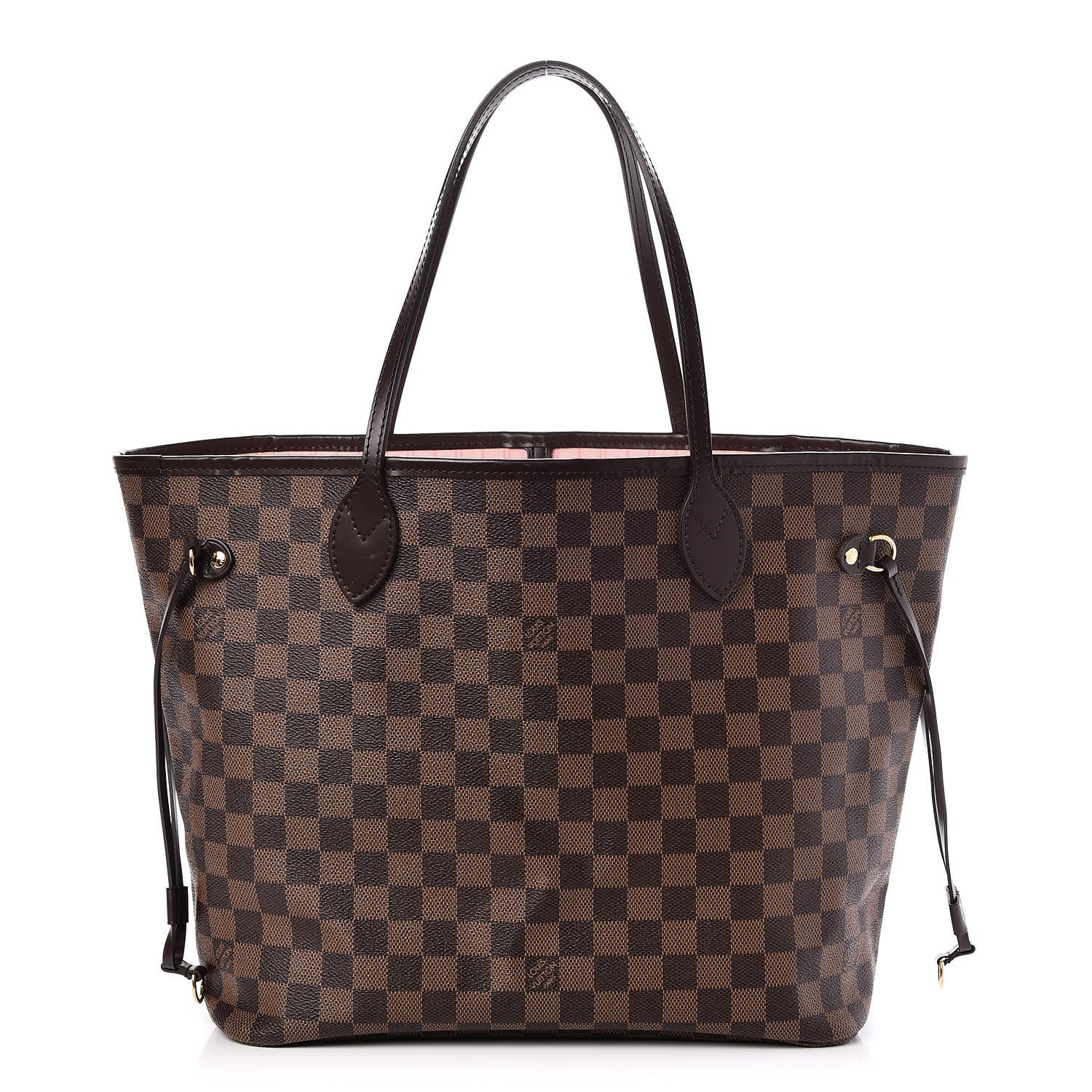 Louis Vuitton Damier Ebene Neo Neverfull MM Rose Ballerine 1 of 9
