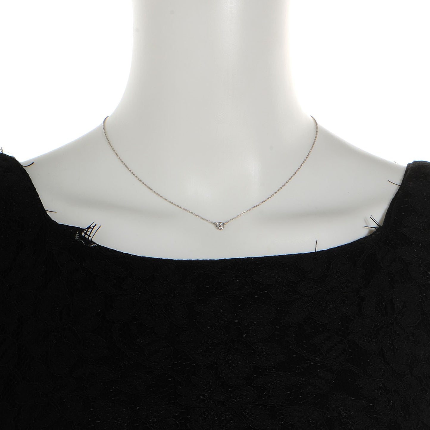 Platinum Diamond .25ct Elsa Peretti Diamonds by the Yard Pendant Necklace
