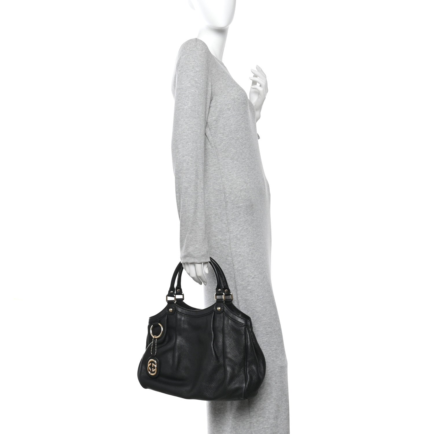 Gucci Calfskin Medium Sukey Tote  Black 2 of 16