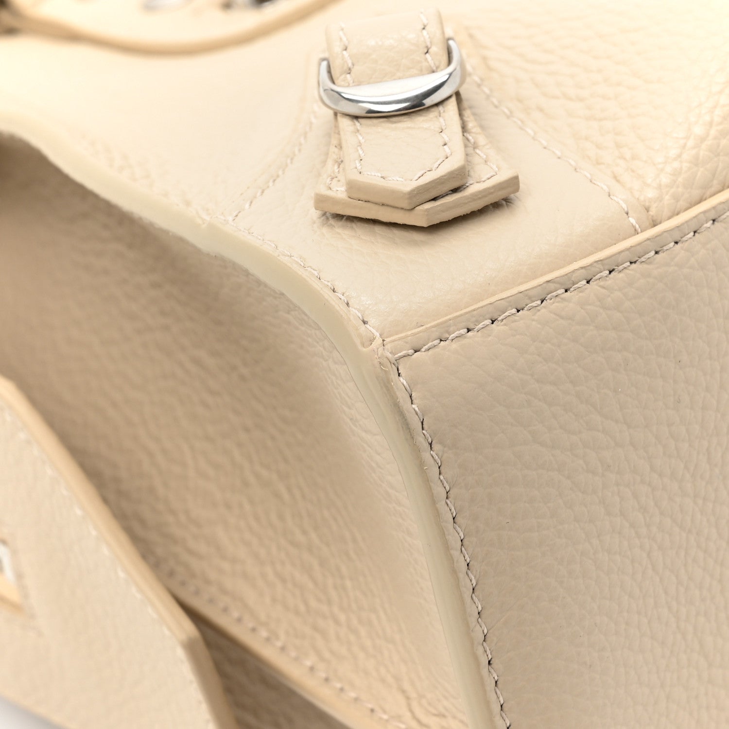 Balenciaga Grained Calfskin Neo Classic Silver Hardware S City Cream 12 of 14