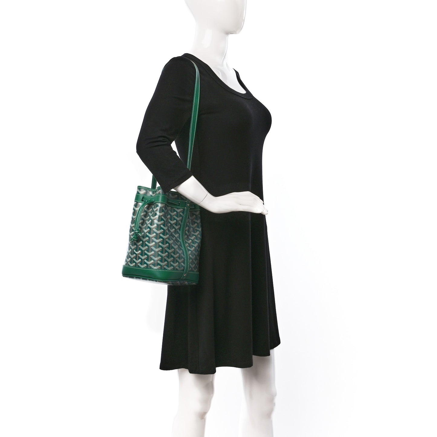 Goyardine Petit Flot Bucket Bag PM Green