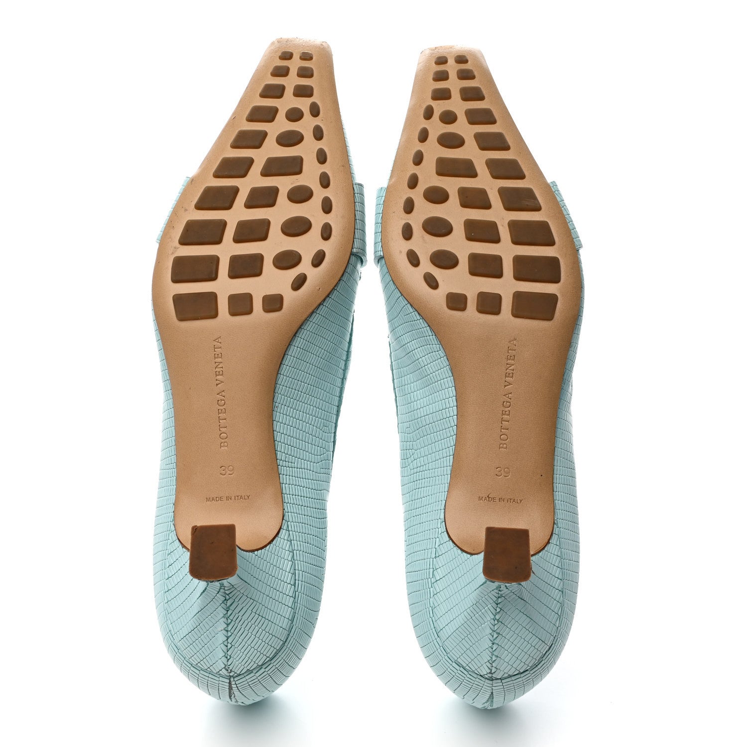 Bottega Veneta Embossed Madame Pumps 39 Blue 6 of 10