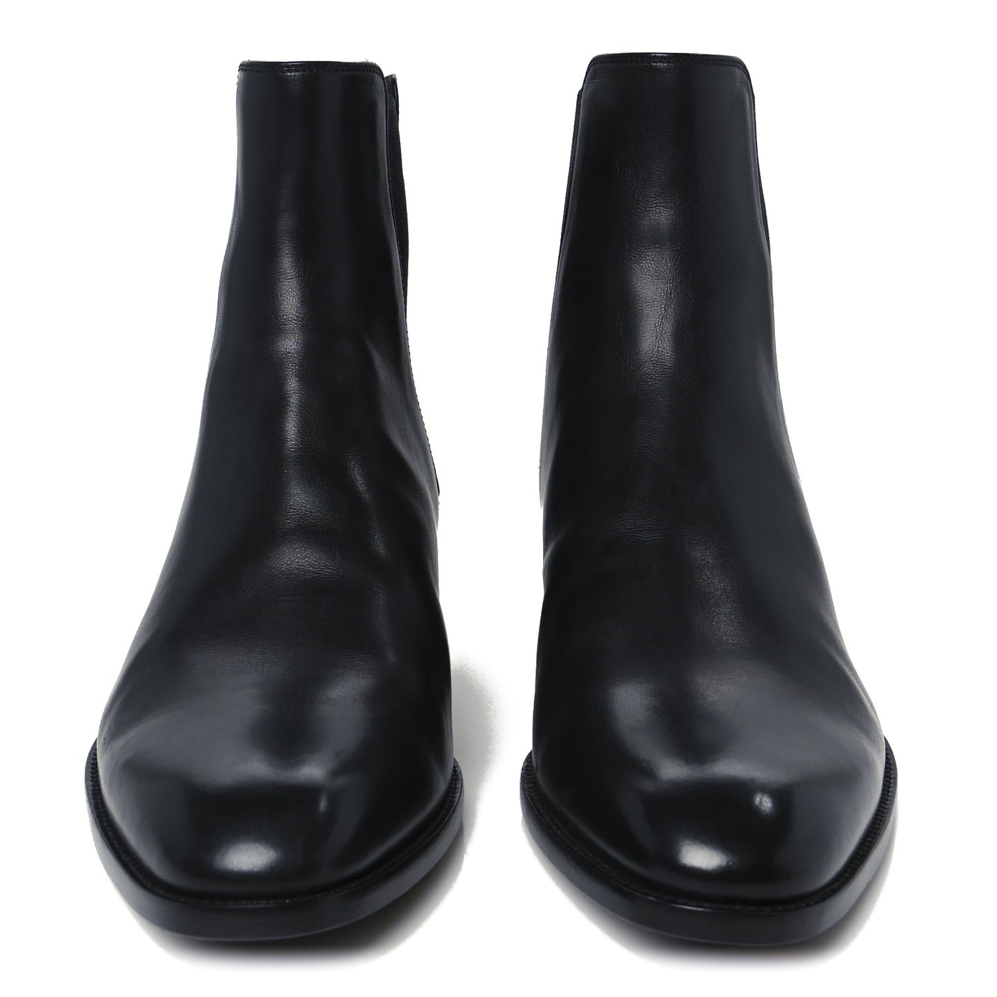 Calfskin Mens Wyatt Chelsea Boots 39.5 Black