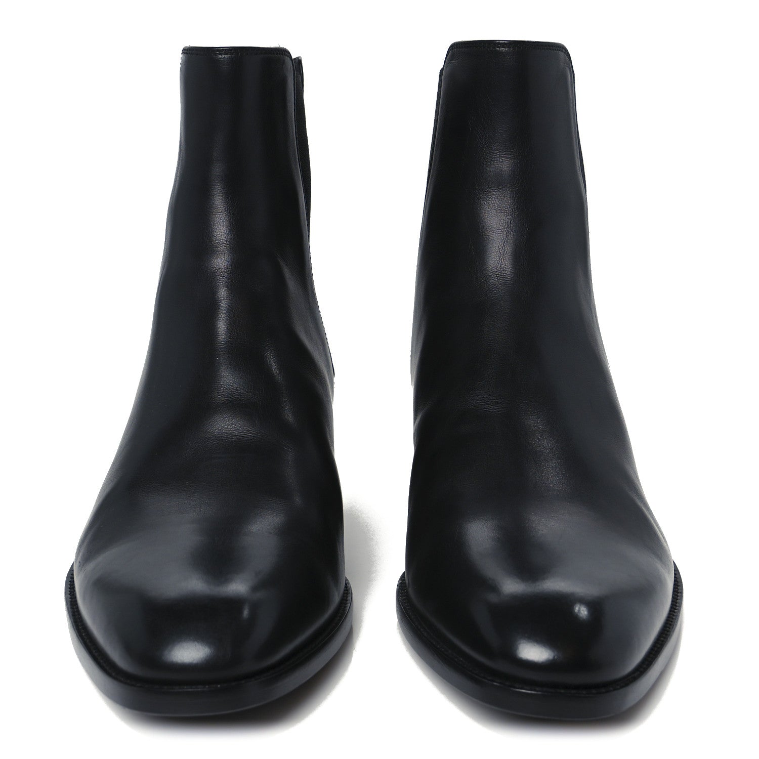 Saint Laurent Calfskin Mens Wyatt Chelsea Boots 39.5 Black 3 of 11